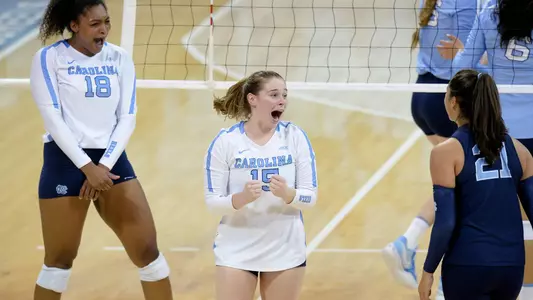 Ryan Shannon, Nia Parker-Robinson 
University of North Carolina Volleyball
Blue-White match
Carmichael Arena 
Chapel Hill, NC 
Friday, August 20, 2021