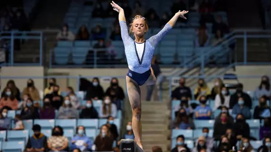 Jamie Shearer balance beam University of North Carolina Gymnastics v Missouri, George Washington, Brown Carmichael Arena Chapel Hill, NC Saturday, January 22, 2022