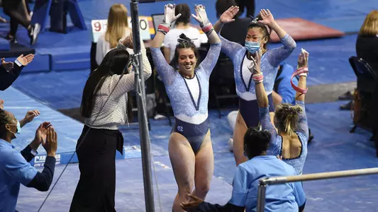 Sophie Silverstein uneven bars University of North Carolina Gymnastics v Missouri, George Washington, Brown Carmichael Arena Chapel Hill, NC Saturday, January 22, 2022