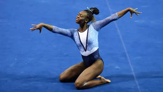 Shailyn St. Brice floor exercise University of North Carolina Gymnastics v Missouri, George Washington, Brown Carmichael Arena Chapel Hill, NC Saturday, January 22, 2022