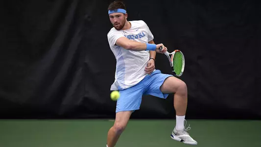Casey Kania doubles University of North Carolina Men's Tennis v Bucknell Cone-Kenfield Tennis Center Chapel Hill, NC Sunday, January 23, 2020