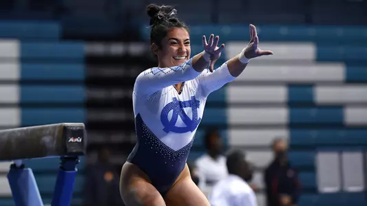 Brianna Greenlow
balance beam
University of North Carolina Gymnastics v Bowling Green, Auburn
Carmichael Arena
Chapel Hill, NC
Friday, January 7, 2022