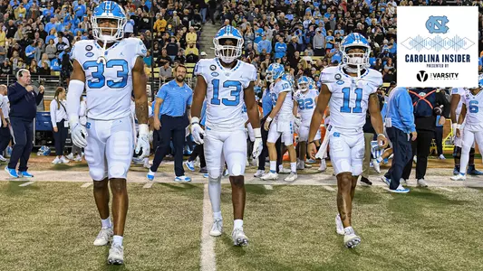 Josh Downs, Cedric Gray, & Obi EgbunaUniversity of North Carolina Football v Wake ForestTruist FieldWinston-Salem, NCSaturday, November 12, 2021