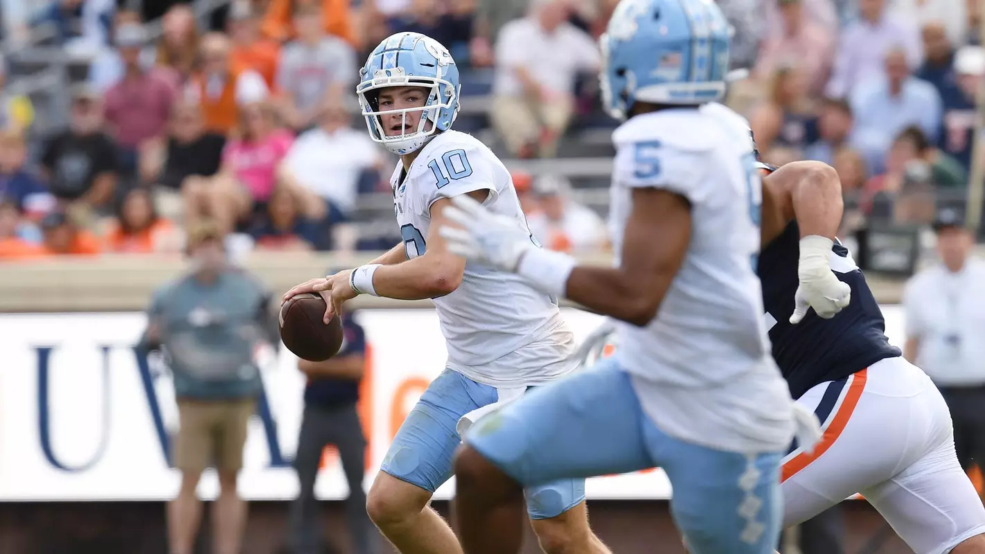 Drake Maye University of North Carolina Football v Virginia Scott Stadium Charlottesville, VA Saturday, November 5, 2022