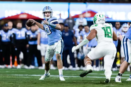 28 December 2022: The University of North Carolina Tar Heels take on the Oregon Ducks in the Holiday Bowl at Petco Park in San Diego, California. (Credit: Derrick Tuskan/UNC Athletics)