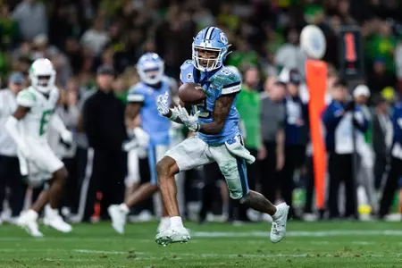 28 December 2022: The University of North Carolina Tar Heels take on the Oregon Ducks in the Holiday Bowl at Petco Park in San Diego, California. (Credit: Derrick Tuskan/UNC Athletics)