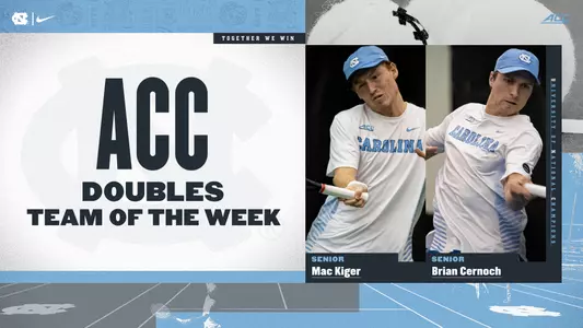 Cernoch Kiger ACC Doubles Team of the Week graphic
