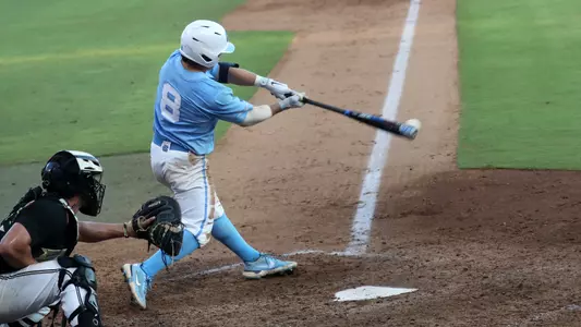 Patrick Alvarez (8) hits a hard shot to third.
