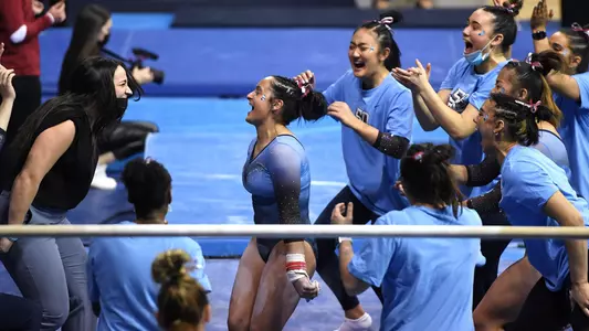 Lali Dekanoidze
uneven bars
University of North Carolina Gymnastics v Temple
Carmichael Arena
Chapel Hill, NC
Saturday, February 12, 2022