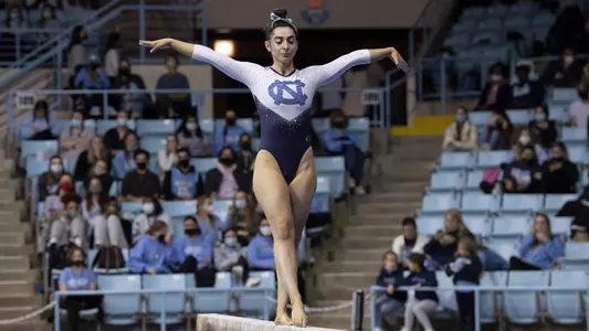 Julianna Love
balance beam
University of North Carolina Gymnastics v West Virginia
Carmichael Arena
Chapel Hill, NC
Thursday, February 24, 2020