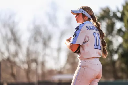 North Carolina during a game against Georgia  at Jack Turner Softball Stadium in Athens, Ga., on Friday, Feb. 25, 2022. (Photo by Mackenzie Miles)