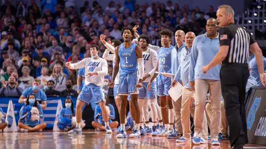 bench celebrates vs. Baylor