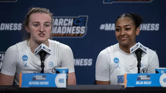 Alyssa Ustby, Deja Kelly University of North Carolina Women's Basketball v Stephen F Austin NCAA Tournament McKale Center Tucson, AZ Saturday, March 19, 2022