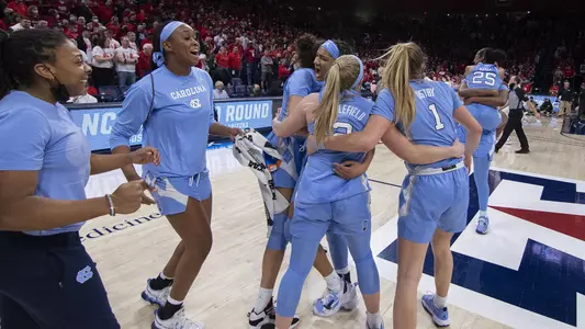 postgame celebration
University of North Carolina Women's Basketball v Arizona
NCAA Tournament
McKale Center
Tucson, AZ
Monday, March 21, 2022