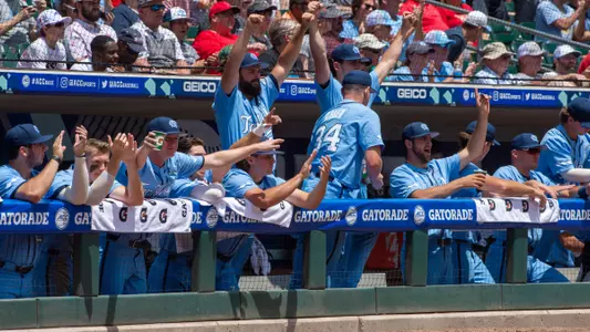 The Tar Heel dugout.