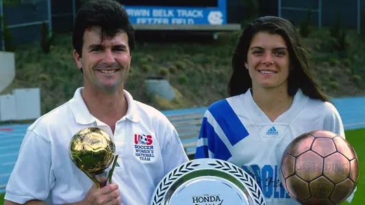 Anson Dorrance and Mia Hamm