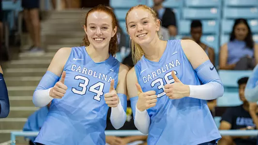 Cadence Shea & Ella BosticUniversity of North Carolina Volleyball v MichiganCarmichael ArenaChapel Hill, NCSaturday, September 10, 2022