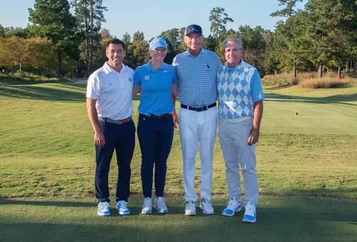 Davis Love III with golf coaches, AD