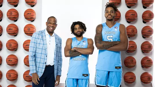 Hubert Davis, RJ Davis, Armando Bacot, ACC Tipoff 2023-24, media