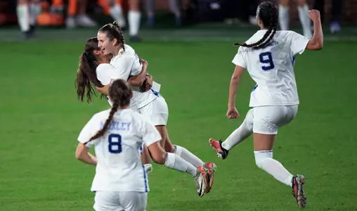 Sophomore Ally Sentnor is lifted off of the ground as the Tar Heels celebrate her goal against Pittsburgh Sunday night.