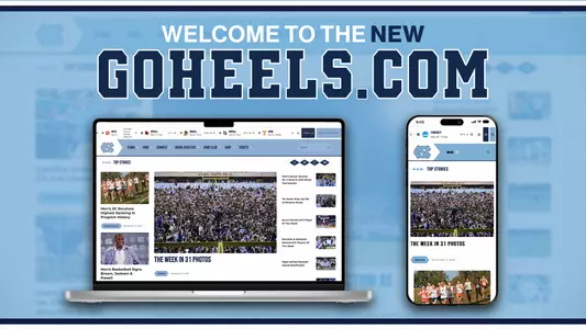 Welcome to the new GoHeels.com redesign graphic 2023