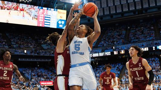 North Carolina Tar Heels on December 2, 2023, at Dean Smith Center in Chapel Hill, North Carolina.