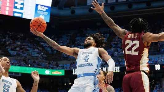North Carolina Tar Heels on December 2, 2023, at Dean Smith Center in Chapel Hill, North Carolina.