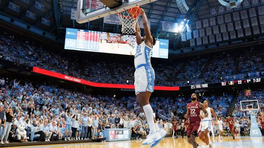 North Carolina Tar Heels on December 2, 2023, at Dean Smith Center in Chapel Hill, North Carolina.