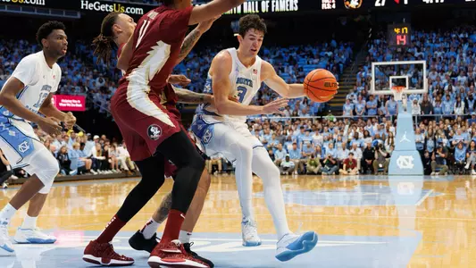 North Carolina Tar Heels on December 2, 2023, at Dean Smith Center in Chapel Hill, North Carolina.