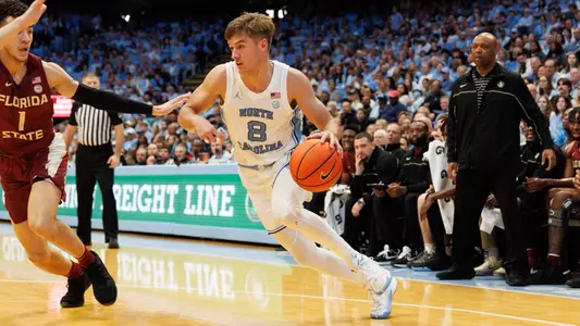 North Carolina Tar Heels on December 2, 2023, at Dean Smith Center in Chapel Hill, North Carolina.