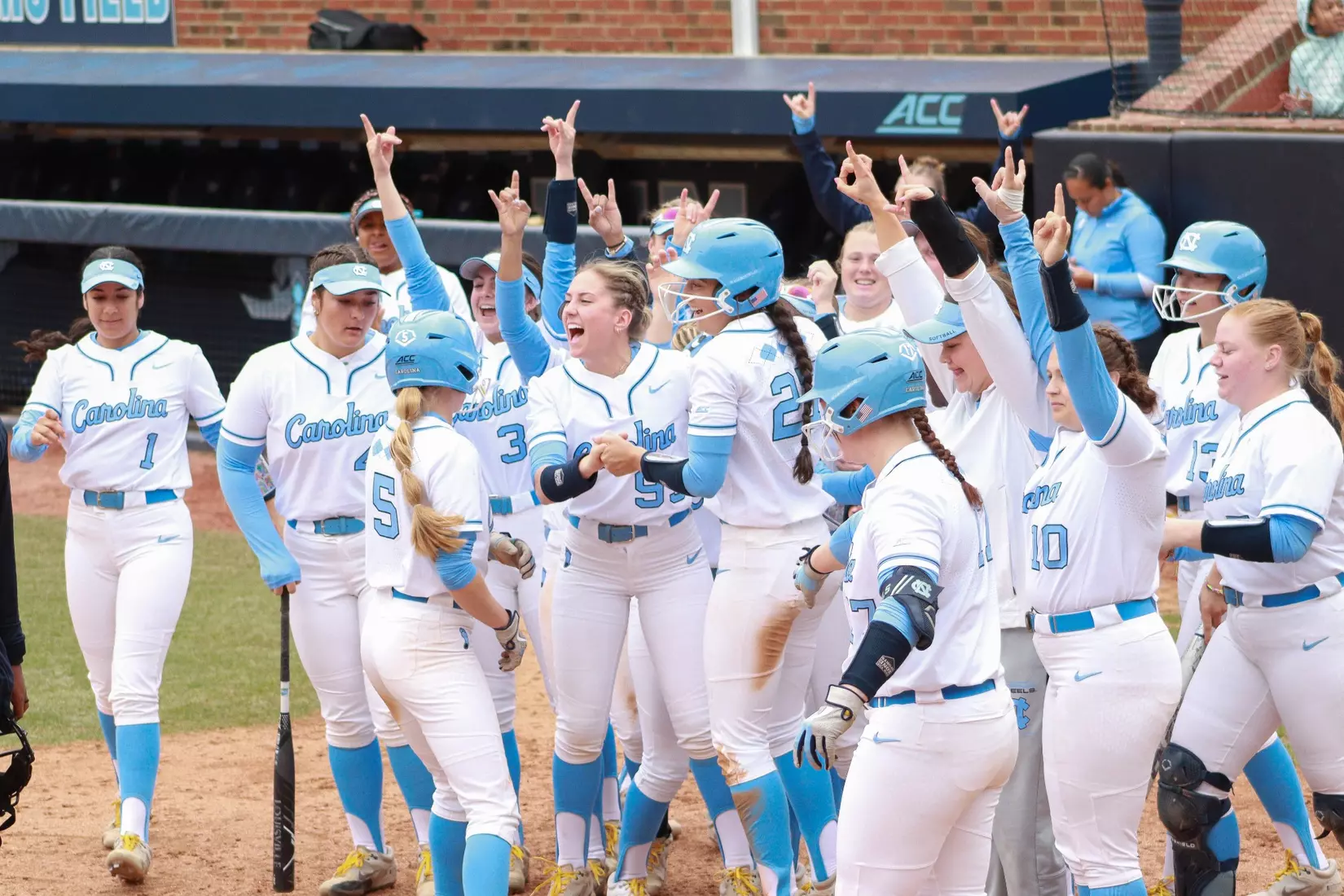 Abby Settlemyre Home Run Celebration