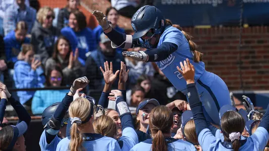 Abby Settlemyre, Celebration 
University of North Carolina Softballl v Duke 
Anderson Softball Stadium
Chapel Hill, NC 
Saturday, March 18, 2023