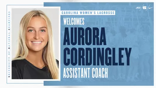 Aurora Cordingley Hiring Announcement Women's Lacrosse