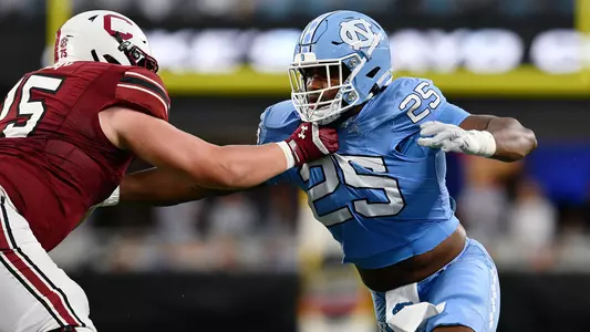 Kaimon Rucker 
University of North Carolina Football v South Carolina 
DukeÕs Mayo Classic 
Bank of America Stadium 
Charlotte, NC 
Saturday, September 2, 2023