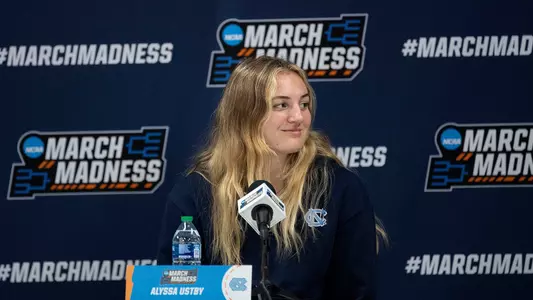 Ustby at NCAA press conference