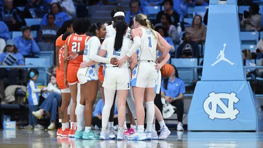 huddle
University of North Carolina Women's Basketball v Syracuse
Carmichael Arena
Chapel Hill, NC
Thursday, January 4, 2024