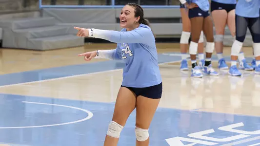 Marissa Meyerhoefer, Celebration 
University of North Carolina Volleyball v Coastal Carolina 
Carmichael Arena 
Chapel Hill, NC 
Sunday, September 17, 2023