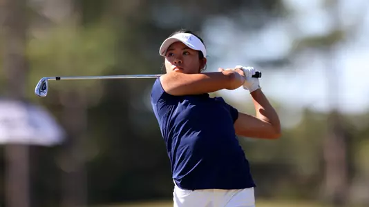 Wilmington, NC – Oct 25: NCAA Women's Golf - Landfall Tradition - First Round at Country Club of Landfall - Pete Dye Course in Wilmington, NC on October 25, 2024. (Credit: Andy Mead/YCJ)