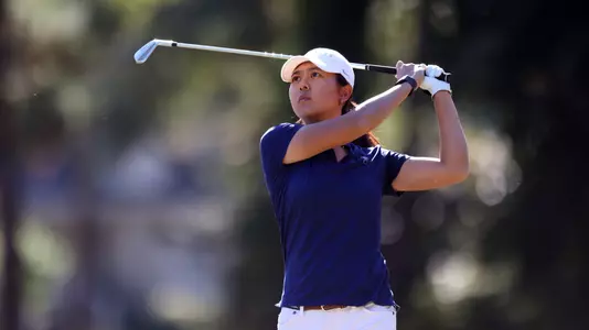 Wilmington, NC – Oct 25: NCAA Women's Golf - Landfall Tradition - First Round at Country Club of Landfall - Pete Dye Course in Wilmington, NC on October 25, 2024. (Credit: Andy Mead/YCJ)