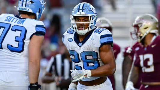 Omarion Hampton                          
University of North Carolina Football v Florida State  
Doak Campbell Stadium  
Tallahassee, FL  
Saturday, November 2, 2024