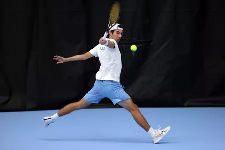 Will Peters
Chapel Hill, NC – Feb 11: NCAA Men's Tennis - Georgia at North Carolina at Cone-Kenfield Tennis Center in Chapel Hill, NC on February 11, 2024. (Credit: Andy Mead/YCJ)