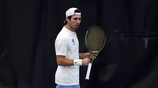 Karl Peters 
Chapel Hill, NC – Feb 11: NCAA Men's Tennis - Georgia at North Carolina at Cone-Kenfield Tennis Center in Chapel Hill, NC on February 11, 2024. (Credit: Andy Mead/YCJ)