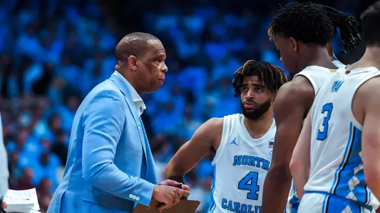 Head Coach Hubert Davis, 4 G RJ Davis
University of North Carolina Men’s Basketball v Virginia Tech
Dean E. Smith Center
Chapel Hill, NC
Saturday, February 17, 2024