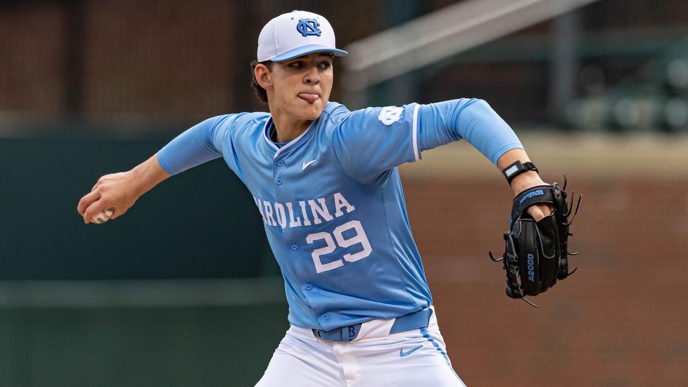 Jason DeCaro pitches 6 shutout innings in UNC Baseball's 13-0 romp over Notre Dame