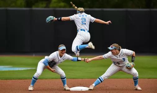 Abby Settlemyre, Carsyn Snead, & Skyler Brooks              
University of North Carolina Softball v Longwoopd   
Anderson Softball Stadium   
Chapel Hill, NC   
Wednesday, April 10, 2024
