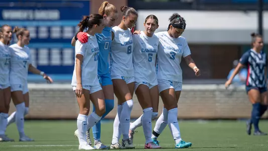 Olivia Migli, Clare Gagne, Bella Gaetino, Emerson Elgin, Trinity Armstrong 
University of North Carolina Women's Soccer v Arizona  
Dorrance Field 
Chapel Hill, NC 
Sunday, August 25, 2024