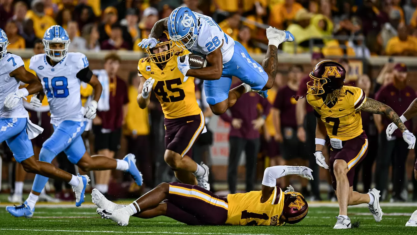 Omarion Hampton University of North Carolina Football v Minnesota Huntington Bank StadiumMinneapolis, MN Thursday, August 29, 2024