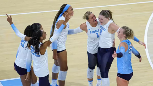 The Tar Heels Celebration after a point