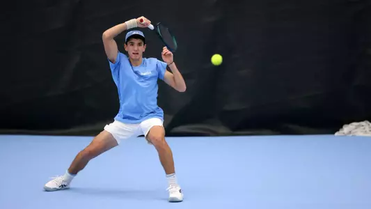Chapel Hill, NC – Jan 19: NCAA Men's Tennis - James Madison at North Carolina at Chewning Tennis Center in Chapel Hill, NC on January 19, 2025. (Credit: Andy Mead/YCJ)