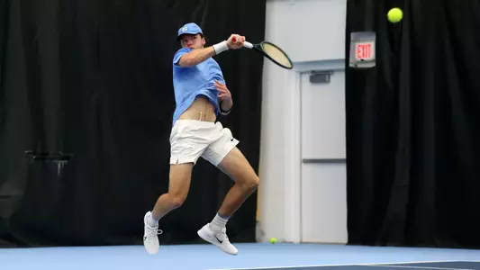 Chapel Hill, NC – Jan 19: NCAA Men's Tennis - James Madison at North Carolina at Chewning Tennis Center in Chapel Hill, NC on January 19, 2025. (Credit: Andy Mead/YCJ)
